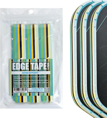 Miniatura 96 de PICKLETECH Cinta de protección de pala de pickleball – Protector de borde de cabeza de paleta – Cinta de protección de borde de raqueta ajuste