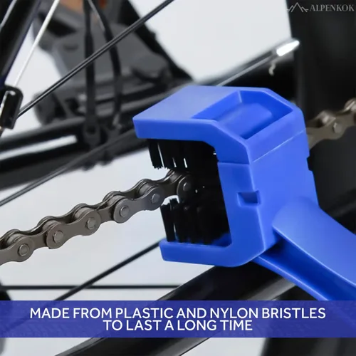 Miniatura 3 de Cepillo de cadena de motocicleta – Kit de limpieza de cadena de motocicleta de plástico duradero con cepillo y cerdas de nailon de tres caras