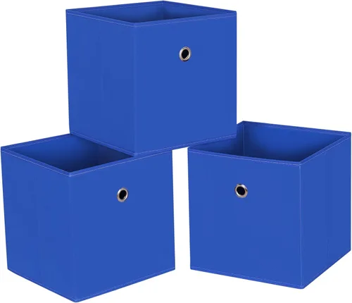 Miniatura 11 de Cubos de Almacenamiento Plegables Negros Contenedores, Cubos de Almacenamiento de Tela de 11 Pulgadas, Cajas de Almacenamiento de Tela, Cubos