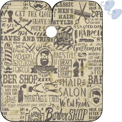 Miniatura 13 de visesunny Delantal profesional del cabo del peluquero del pelo del poliéster del pelo del salón del cabo delantal antiestático de la barba 2-Multi1