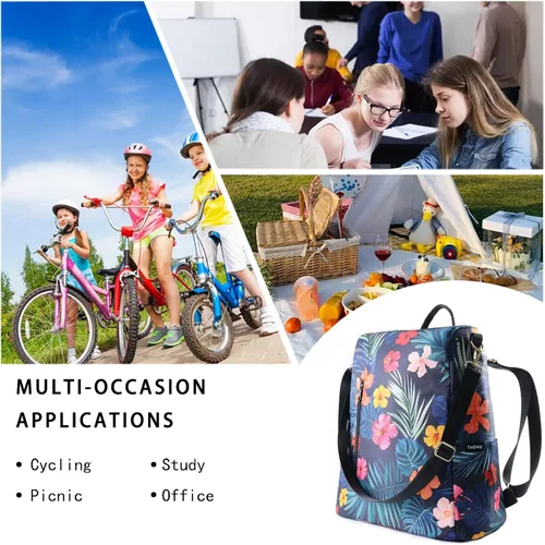 Miniatura 7 de Mochila para mujer, impermeable, de nailon, antirrobo, diseño de moda, grande, 15 pulgadas, convertible