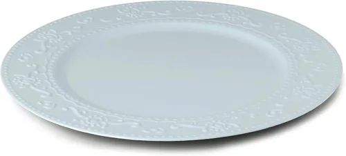 Miniatura 6 de Brightalk Platos Base de 13 Pulgadas, 6 Piezas Platos Base Redondos para Cena para Bodas, Fiestas, Azul Azul (Floral-Blue)