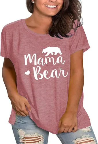 Miniatura 3 de Camisetas de manga corta para mujer con estampado de mamá de talla grande