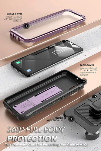 Miniatura 4 de SUPCASE Unicorn Beetle Pro Series - Funda diseñada para Samsung Galaxy A10e (versión 2019), funda resistente de cuerpo completo y funda con función