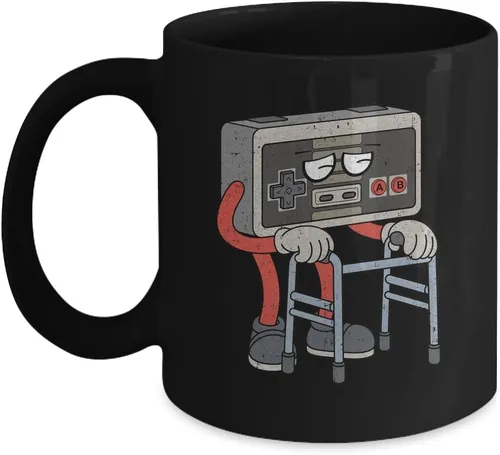 TeesPure Funny Old Gamer Gaming Retro 80s 90s Video Game Old Gamer Mug Coffee Mug 11oz Black