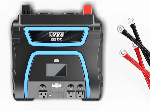 Miniatura 13 de ERAYAK Cargador de coche de 200 W e inversor de corriente con salida de CA de 110 V - Accesorio de coche premium Adaptador de encendedor