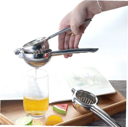 Miniatura 5 de Exprimidor manual de limón de acero inoxidable, exprimidor de frutas cítricas de mano, fácil de limpiar, prensa portátil no eléctrica para uso