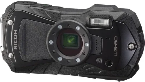 Miniatura 2 de Ricoh WG-80 - Cámara digital resistente e impermeable (negro) a prueba de golpes, diseño compacto a prueba de congelación, luces macro LED de video