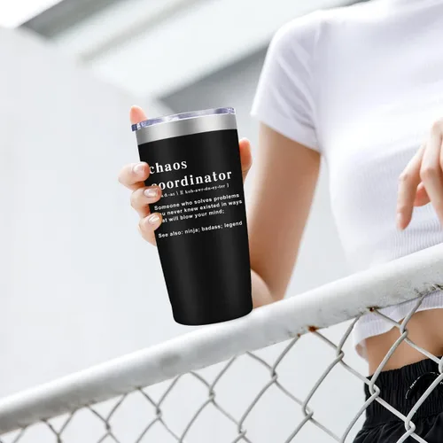 Miniatura 3 de Vaso Tumbler Chaos Coordinator, Regalos de Navidad para Mujeres, Idea Única para Empleada, Enfermera, Jefa, Maestra, Oficina, Regalos para Mujeres