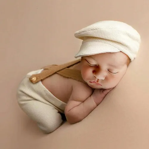 Holibeat Accesorios de Fotografía para Bebé Recién Nacido Niño Trajes de Sesión de Fotos para Bebé Niño Trajes Romper de Caballero Infantil con