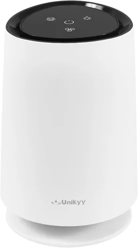 LumiAir Mini - Purificadores de aire para dormitorio, hogar, oficina, dormitorio, filtro de aire HEPA súper silencioso con luz nocturna LED, USB,
