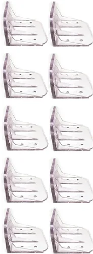 Miniatura 6 de Protectores de nieve jumbo de plástico transparente de 10 piezas con fijación mecánica kits de accesorios de montaje en techos de metal