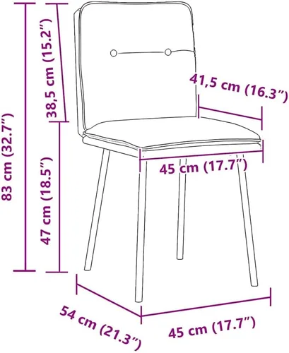 Miniatura 2 de Modern Velvet Dining Chairs Set of 4 Black Rectangular for Dining Room Kitchen Living Room Comfortable Sturdy Indoor Furniture Negro