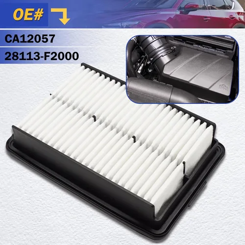 Miniatura 6 de Filtro de aire del motor CA12057 para Hyundai 17-20 Elantra, 18-20 Elantra GT, 18-22 Kona, 19-21 Veloster/KIA 19-23 Forte, 20-22 Forte5, 20-22 Soul