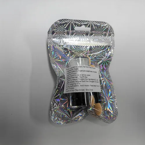 Miniatura 8 de Allstarry Polvo de purpurina de uñas de 2 colores, polvo de arena blanca y negra, efecto de azúcar, capa de caramelo, festival, bricolaje