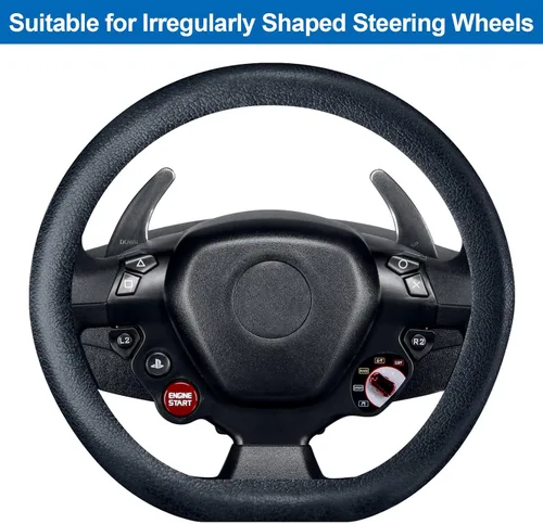 Miniatura 4 de Spurtar Funda para volante de automóvil para mujeres y hombres, accesorios de automóvil, protector de volante delgado antideslizante de silicona