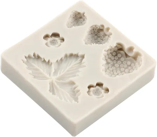 Miniatura 4 de Moldes de silicona 3D de fresa y flores, molde de fondant de fresa para decoración de tartas, decoración de cupcakes, caramelo de chocolate, goma