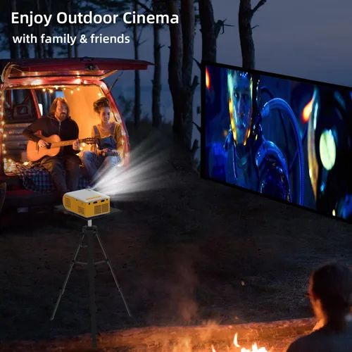 Miniatura 3 de Mini proyector para películas al aire libre, proyectores de video KHQ Full HD compatibles con 1080P para iPhone, proyector portátil para uso de cine