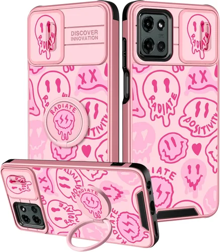 Miniatura 39 de para Moto G 5G 2023 funda - Cubierta de teléfono linda con corazón para mujeres y niñas, diseño único negro con cubierta deslizante para la cámara
