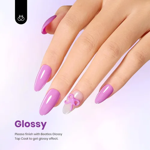 Miniatura 686 de Beetles - Esmalte de uñas de gel marrón – 0.5 onzas líquidas de esmalte de gel marrón oscuro, lámpara LED UV para uñas, regalo de manicura para I