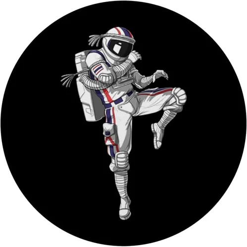 Miniatura 3 de Astronauta Muay Thai Boxeo Karate Kickboxing Artes Marciales PopSockets PopGrip: Agarre intercambiable para teléfonos y tabletas