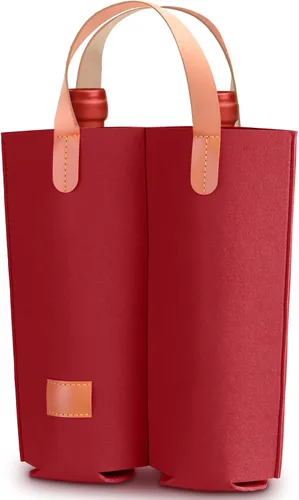 Miniatura 10 de Bolsas de vino Daphilly, 2 piezas 2 botellas de fieltro de alta calidad para regalo de vino para cumpleaños, Navidad, baby shower, boda, graduación