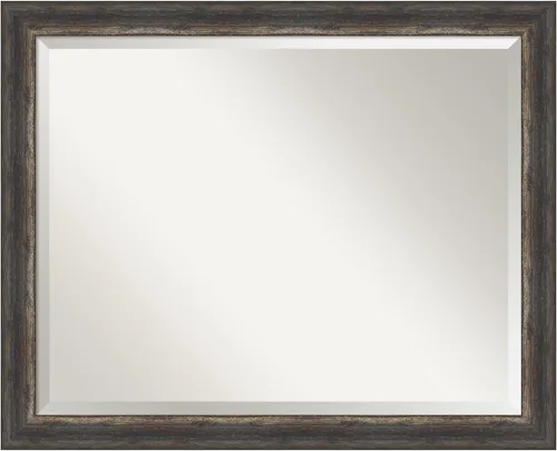 Miniatura 11 de Amanti Art Espejo de baño, espejo de pared estrecho Bark Rustic Char para usar como espejo de tocador de baño sobre el fregadero
