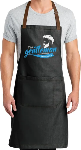 Miniatura 6 de TEEAMORE Delantal de peluquero Peluqueros Hombres Estilista Salón Delantales Dos Grandes Bolsillos Aseo Barbería.