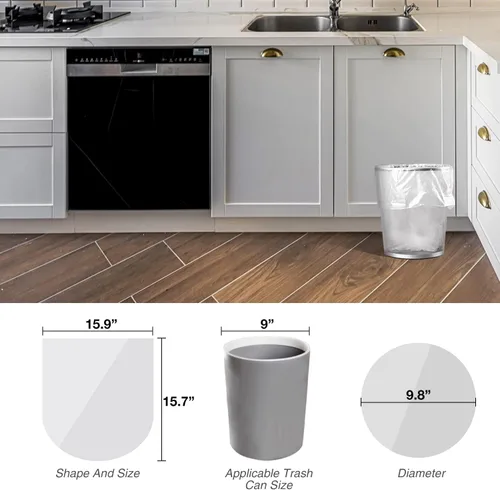 Miniatura 5 de Charmount Bolsas de basura pequeñas de 1.2 galones, 102 bolsas de basura para baño, se ajustan a 4.5-5 litros transparentes