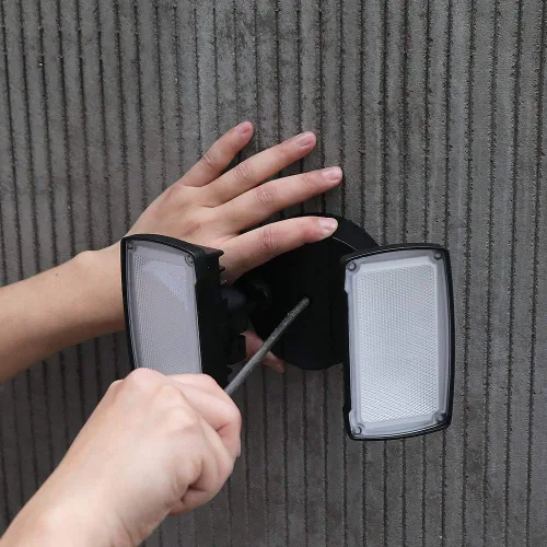 Miniatura 7 de LUTEC - Foco LED de 3500 lúmenes, 32 W, 5000 K, doble cabezal integrado, resistente al agua al atardecer y al amanecer, luz de seguridad de pared