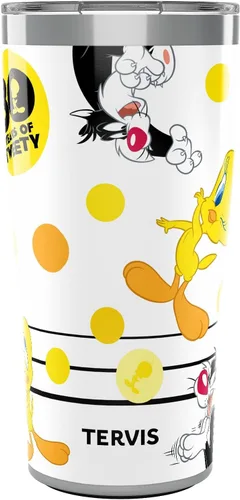 Miniatura 11 de Tervis Warner Brothers Tweety - Vaso aislado de doble pared con aislamiento para el 80 aniversario, mantiene las bebidas frías y calientes, 16