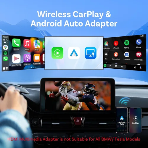 Miniatura 6 de Ottocast Car TV Mate Max - Convertidor de Fire TV Stick 2025 con CarPlay Android Auto, HD HDMI Adaptador de coche para emitir video/juego a coche