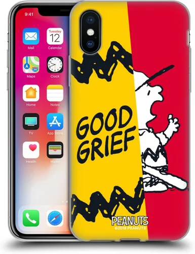 Miniatura 351 de Head Case Designs Funda de gel con licencia oficial de Peanuts Snoopy & Woodstock Halfs and Laughs [protección de grado militar] compatible