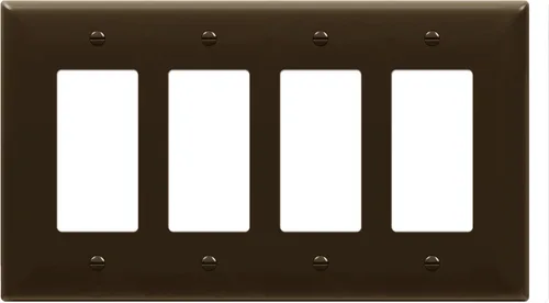 Miniatura 14 de ENERLITES Placa de pared decorativa para interruptor de luz o tomacorriente, tamaño 4-Gang 4.50" x 8.19", policarbonato termoplástico irrompible