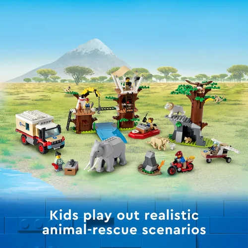 Miniatura 3 de LEGO City Wildlife Rescue Camp 60307 Kit de construcción; juego de animales; juguete superior para niños de 6 años en adelante; nuevo 2021