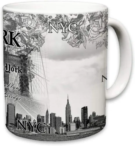 Miniatura 4 de Sweet Gisele Tazas de la ciudad de Nueva York Taza de cerámica NYC Taza de café del horizonte del centro de Manhattan Edificio Empire State
