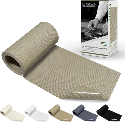 Miniatura 24 de KING MOUNTAIN Parche de lona para planchar, 3"×60", parche de reparación de tela de algodón 100% impermeable, utilizado para varios sofás, tiendas