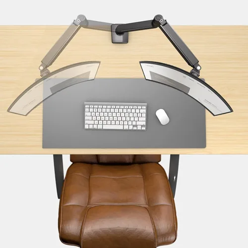 Miniatura 6 de Soporte de escritorio de brazo de monitor único para monitor de pantalla de 17-32 pulgadas, abrazadera de brazo de altura ajustable, rotación de 360
