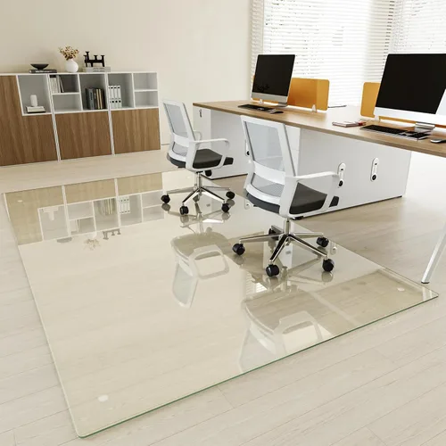 Miniatura 30 de [Vidrio templado] Tapete para silla de vidrio de 40 x 80 pulgadas, tapete para silla de oficina de 1/5 pulgadas de grosor para alfombra o suelo