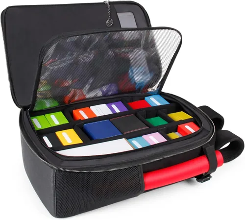 Miniatura 12 de ENHANCE Mochila MTG para almacenamiento de tarjetas TCG, mochila TCG para cajas de cubierta, tarjetas con funda, tapetes de juego, accesorios MTG