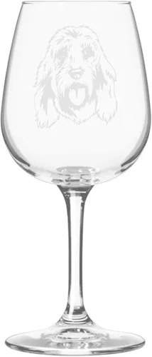 Miniatura 513 de Copa de vino de 12.75 onzas con diseño de perro grabado