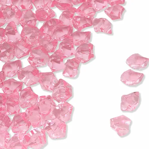 Miniatura 14 de PMLAND 180 piedras de hielo acrílicas naranjas – Gemas de hielo falsas trituradas, piedras de cristal decorativas para relleno de jarrón, mesa