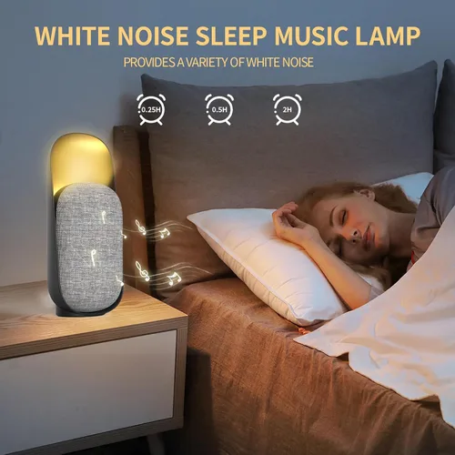 Miniatura 7 de Luz nocturna 3 en 1 + altavoz Bluetooth + máquina de sonido de ruido blanco, máquina de sonido multifuncional para bebés, luz nocturna recargable