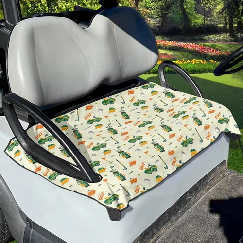Miniatura 35 de Yewattles Funda de Asiento de Carrito de Golf Portátil Toalla de Asiento Club Car Ajuste Universal Carrito de Golf de 2 Asientos