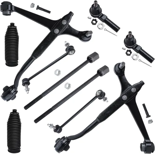Miniatura 83 de Detroit Axle - Kit de suspensión frontal de 10 piezas para Jeep 2002-2004 Liberty, 2 brazos de control superiores con rótula 2 rótulas inferiores, 4
