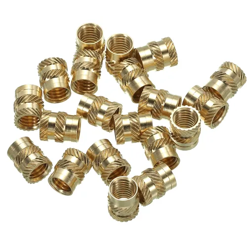Miniatura 9 de uxcell Insertos roscados M2, 70 piezas de tuercas moleteadas métricas de latón para plástico, componentes de impresión 3D