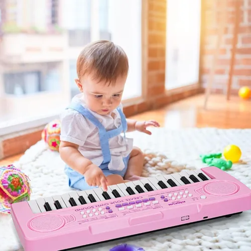 Miniatura 6 de Raimy Piano de teclado de 37 teclas para niños, aprendizaje temprano, educativo, portátil, instrumento musical electrónico, juguetes de regalo