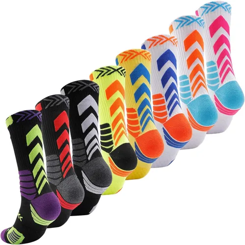 Calcetines de baloncesto para niños fútbol ski deportes al aire libre gruesos altos paquete de 6