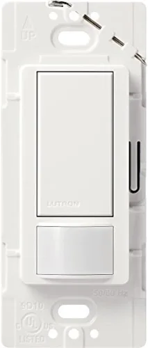 Miniatura 16 de Lutron Maestro Interruptor de luz con sensor de movimiento para interiores para baño, garaje, lavandería, cualquier bombilla, sensor de ocupación