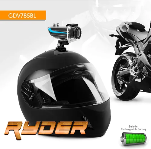 Miniatura 3 de Sound Around Ryder Sports HD Action Camera-1080P Mini videocámara 16MP Anti Shaking Cam Pantalla de 1.5 "Tarjeta USB SD Batería HDMI Funda